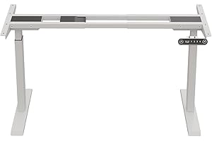 OCGREEN Podwójny silnik z regulacją wysokości stelaża, biurko elektryczne, obciążenie do 120 kg, 2-krotny teleskop, rama stołu z funkcją pamięci (biała)