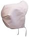 N"Ice Caps Baby Boy Reversible And Solid Cotton Twill Helmet Bonnet (Infant Medium(6-12 months), white solid)