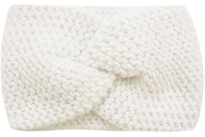 Colours & Beauty Fascia Capelli Donna in lana Made in Italy Colore Bianco | Paraorecchie Donna Lavorazione a maglia | Copriorecchie Donna Invernale | Fascia Testa Alternativa a Cerchietti