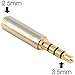 Produktbild Interesting 1pcs Gold 3,5 mm männlich zu 2,5 mm Weiblichen Stereo Audio-Kopfhörer Buchse Adapter Konverter