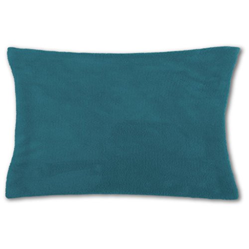 Kissenhülle Kuschel 30 x 50, Auswahl: petrol - ozeanblau mit Füllung