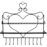 gancho expositor de parede ORGANIZADOR DE JOYAS: Coloque todos sus pendientes, collares, brazaletes, relojes, anillos y más con este organizador de pared. Cada soporte mide 34cm de Ancho x 35cm de Alto y tiene ganchos, agujeros para pendientes y una barra desmontable para pulseras, etc.