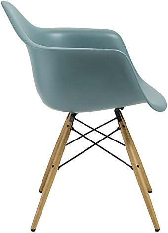 inspired Eiffel Dining Office Lounge Chair Panton Chrone Wood Legs (Ocean)