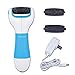 DBPOWER Electric Pedicure Foot File Callus Remover Waterproof- Foot Care Tool Shaves Dead Hard Cracked Rough Skin on Feet Includes One Coarse Roller for Sensitive Skin and Two Extra Coarse Rollers for Hard Skin- UK Power Adaptor(Blue)