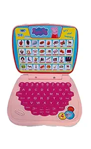 Educational Electronic Computer for Learningnglish, Number, Math, Scripture Words Spelling, Kids Laptop with Music, Multi Color (Pepa Pig)