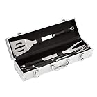Bruzzzler 200100001067 Edelstahl Grillbesteck-Set 3-teilig im Koffer, 11,7 x 8,5 x 38,8 cm – Bild 1