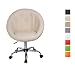 Produktbild Duhome Elegant Lifestyle® Schicker Rollhocker/Arbeitshocker/Bürostuhl in Creme - Hocker Drehstuhl Typ 509B