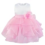 iEFiEL Baby Girls Kids Organza Flower Formal Wedding Birthday Party Bridesmaid Clothing Princess Dress