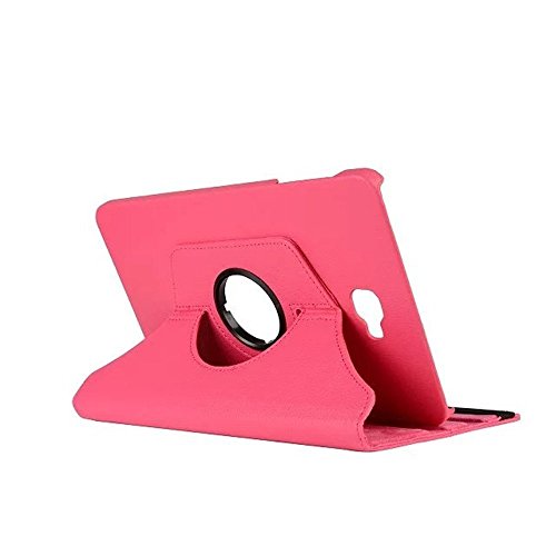 Samsung Galaxy Tab A 10.1 Tasche 360 Grad Drehbar PU-Leder Fall Ipad Smart Slim Case Book Cover Ständer Flip für Samsung Galaxy Tab A 10.1 sm-t580 sm-t585 mit gratis Displayschutzfolie und Stylus rosa rose - 3