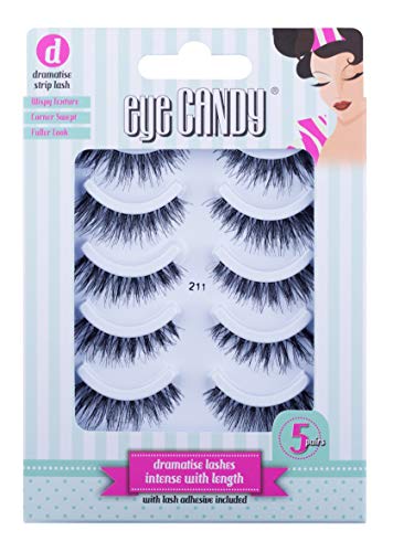 Eye Candy 211 - Lote de pestañas postizas (aspecto natural, 127 cm)