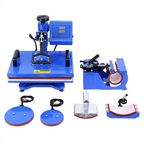 TryESeller Máquina de prensa de calor digital Swing Away Transferir la sublimación de la impresora para camiseta Mug Plate Hat 12"X 15" (5 IN 1)