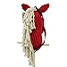 Sweety-Toys 6755 " RED Sugar " CORD COTTON hobby horse with sounds