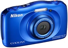 Nikon Coolpix S33 Fotocamera Digitale Compatta, 13,2 Megapixel, Zoom 3X, 3200 ISO, LCD 3", Full HD, Blu [Nital Card: 4 Anni di Garanzia]