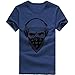Produktbild T-Shirt Herren Bluse Kurzarm Mode 2018 Sommer Tops Kurzärmeliges Oberteile Casual Bluse Schlank Tanktop Lose Sportbekleidung Atmungsaktiv Drucken Männer Tops ABsoar (XXL, Navy)