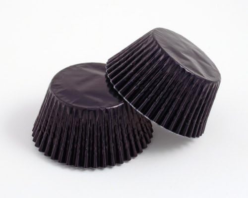 56 Metallic Foil Cupcake Cases (Black)