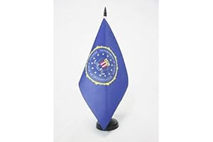 Drapeau de table FBI des Etats-Unis 21x14cm - PETIT Drapeaux DE BUREAU Federal Bureau of Investigation des USA 14 x 21 cm - AZ FLAG