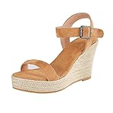 keilabsatz sandalen jeans Material:Es ist aus hochwertigen Materialien gefertigt, weiches Handgefühl, kein Schaden für den Fuß