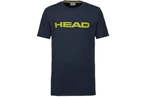 HEAD Unisex Kinder Club Ivan T-Shirt JR, Dark Blue/Yellow, 140