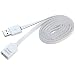 Produktbild Troika Couch Cable – CBL15/WH – USB Verlängerungskabel – 24 AWG – A-Stecker auf A-Buchse – Gummi, TPE, ABS Kunststoff – weiß, grau Original