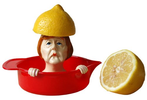 Zitronenpresse “Angie“ aus stabilem Gießharz, handbemalt, lebensmittelechten Farben – Squeeze it! Ø 12 cm, Höhe 10 cm • 40580 “Angele Markel Zitronenpresse“ von Inkognito • Künstler: • Weihnachtliches • Küche & Frühstück • Haushalt • Dies + Das - 3