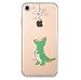 Produktbild iPhone 7 Hülle, iPhone 8 Hülle, Transparente Flexible Silikon 1.2mm Dickere TPU Schutzhülle, Niedlich und Kreativ Einzigartig Muster Schutz Etui Case für Apple iPhone 7 / iPhone 8 (4.7 Zoll) - Dinosaurier