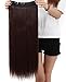 S-noilite® Stylish 26 Inches (66cm) Long Straight 3/4 Full Head One Piece 5 Clips Clip In Hair Extensions Extension Sexy Lady New Fashion (Medium Brown)