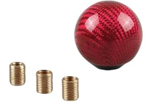 Plextone Universal Car Gear Universal Shift Knob Manual Gear Shifter Lever Oval Shape Carbon Fiber (Black) (R001r)