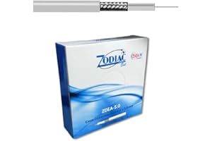 Melchioni Cavo Coassiale Matassa da *100 METRI* Zodiac DTT TV-SAT classe A conduttore in CCS acciaio ramato da 5mm Mod. ZDEA-5.0