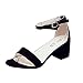 Produktbild Damen Sandalen Sommer Btruely Modisch hochhackige Schuhe Damen Fesselriemen Schuhe High Heels Sandalen Klobige Ferse Schuhe (37, Schwarz)