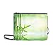 Produktbild WYYWCY Libellen und Rose Light Blue Leaves Pattern Benutzerdefinierte hochwertige Nylon Slim Clutch Bag Cross-Body Bag Umhängetasche