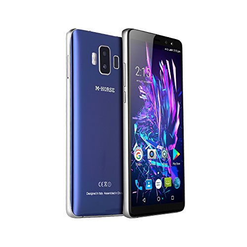 M-HORSE Pure 1 Vollbild 3GB RAM 32GB ROM 5.7 Zoll 4G Handy Smartphone 4380mAh Fingerabdruck Dual Rear Kamera Dual SIM - Blau