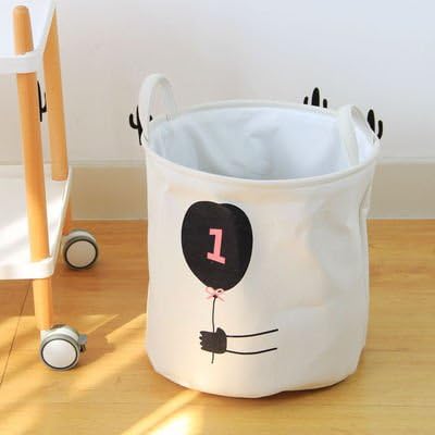 Saint Kaiko EVA Laundry Hamper with Handle Foldable Round Hampers for Laundry Pop Up Laundry Hampers Laundry Basket Storage and Laundry Bin for Toys Organiser (white 1)