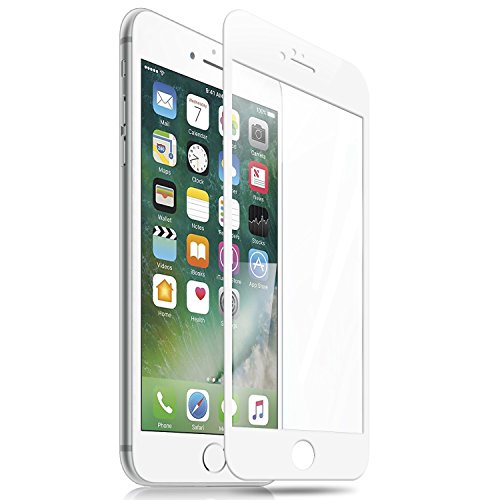 iPhone 7 Plus Schutzfolie , Ubegood [1-Pack] iPhone 7 Plus Gehärtetem Glas Ultra-klar Panzersglas 9H Hartglas Displayschutzfolie für iPhone 7 Plus (Weiß) - 9