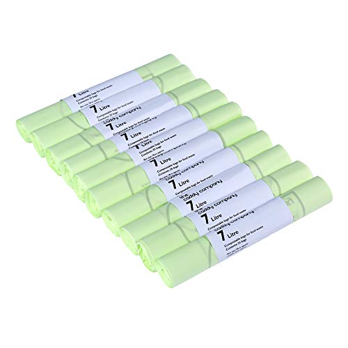The Caddy Company 7 Litre (7L) Compostable Caddy Bin Liners, 250 Bags