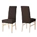 Produktbild 4er Auralum® Samt Bi-Elastic Stuhlhusse Stuhlüberzug (Kaffee)