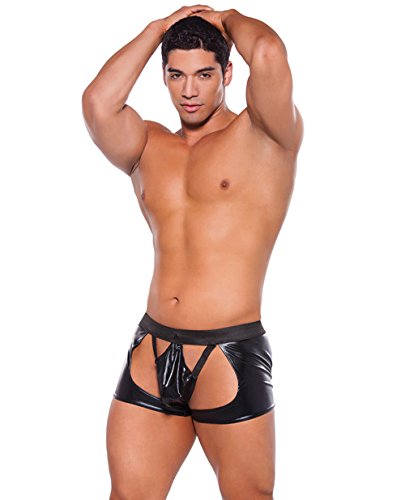Preisvergleich Produktbild Allure Wetlook Chaps mit String in schwarz