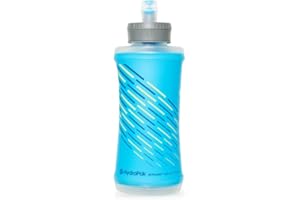 HydraPak SkyFlask 500 ml - lekka składana ręczna butelka na wodę do biegania miękka piersiówka - (500 ml) - regulowany pasek na rękę, nasadka odporna na zalanie, niebieska Malibu