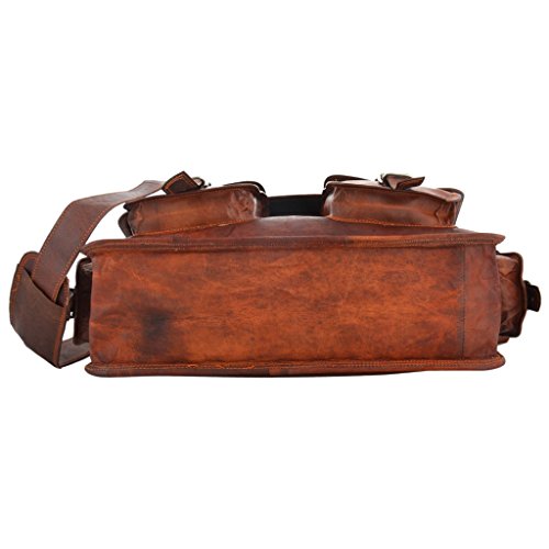 Premium Handarbeit Echt-Leder Kameratasche von A.P. Donovan | Ledertasche Camera Bag Fototasche Fotozubehör Umhängetasche Fotobedarf Schultertasche SLR DSLR Tasche Freizeittasche | Messenger Bags - 6