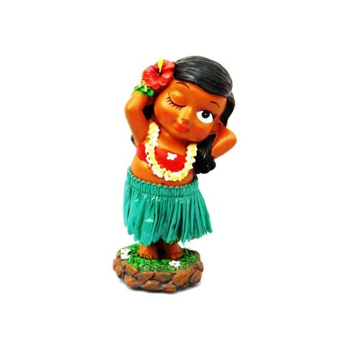 Hawaii Miniature Dashboard Hula Doll - Keiki Posing