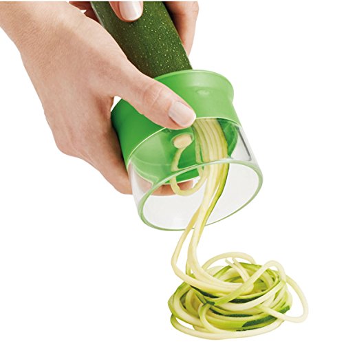 Spiralschneider,Foneso Hand Spiralschneider mit Schäler für Runde und Lange Gemüsesorten - Einschließlich Zucchini, Gurkenschneider,Karotten, Kartoffeln, Süßkartoffeln,Spargelschäler und Viele Mehr