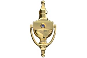 Ultion Sweet Traditional Victorian Style Urn Knocker with Spyhole Door Viewer - Matching Door Furniture Available (Gold)