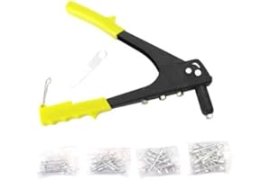 CE HARDWARE & TOOLS 4 NOZZLE POP RIVET GUN WITH 60 ASSORTED RIVETS