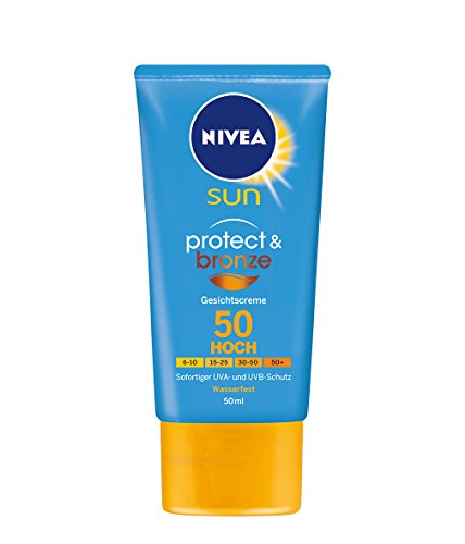 Nivea Sun Protect & Bronze fürs Gesicht LSF 50, 1er Pack (1 x 50 ml)
