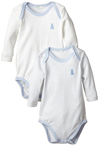 United Colors of Benetton Baby-Boys TWP PC Babygor Long Sleeve Bodysuit, Pale Blue, 3 to 6 months (Manufacturer Size: 62 cms)