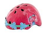 Trolls Girl Safety Helmet with Flower Headband, Pink, Size 50-54