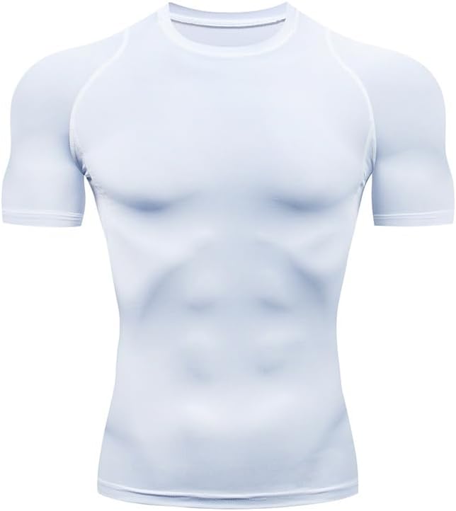 Smatstyle Camisa de Compresión Hombre Manga Corta para Deportiva Camiseta,Hombre Base Layer para Correr Transpirable Secado Rápido,para Entrenamiento Fitness