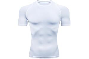 Smatstyle Maglietta Compressione Uomo Maglia Manica Corta,Camicia per Allenamento Correre Ciclismo Traspirante Rapida Asciugatura Sports Top,per Palestra Sportiva