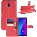 Produktbild Obamono Leagoo S10 Fall, Fashion Durable Telefon Fall Flip Abdeckung Fall kompatibel mit Leagoo S10 (Rot)