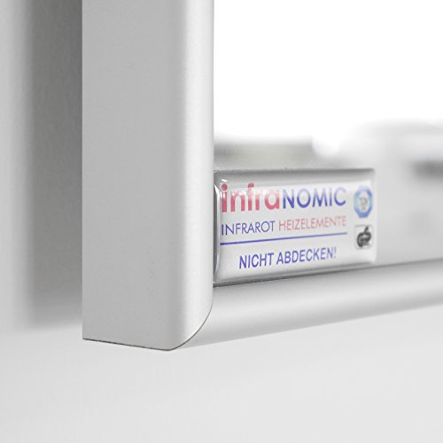 Infrarotheizung Spiegel mit Aluminium – Rahmen, 10mm / 500 Watt - 4