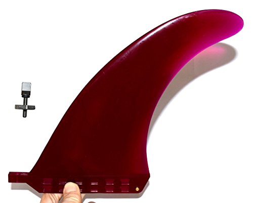 saruSURF8" US Box Center fin Safety Flex Soft Replacement for Longboard SUP Stand up Paddleboard River Surf Whitewater airSUP AIR7 Skeg with Optional 'No-Tool' Fin Screw